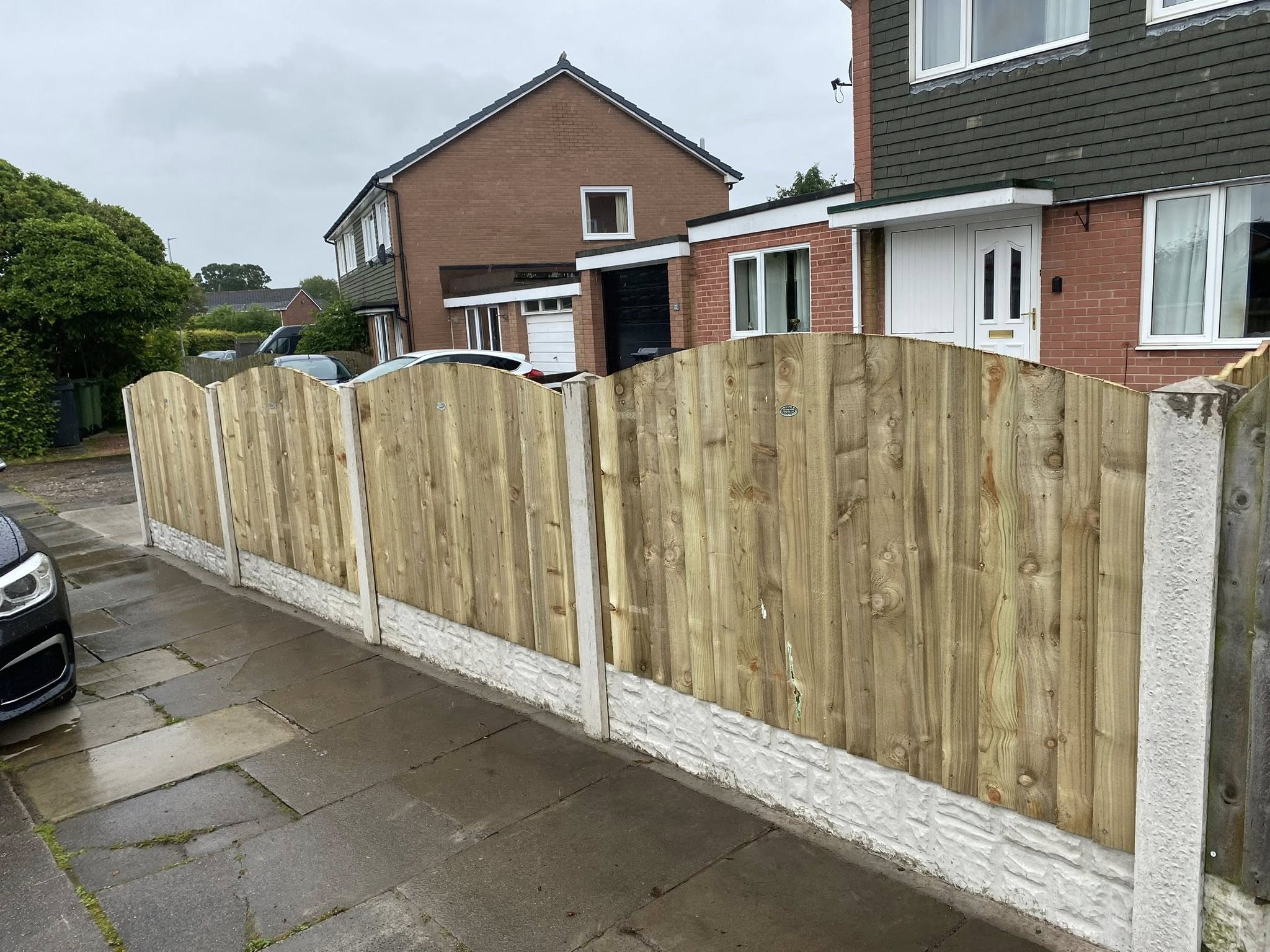 Arched fence panels — completed project